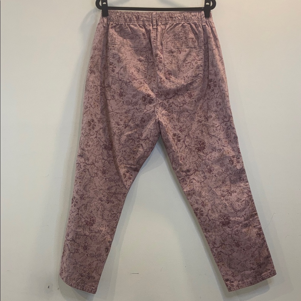 Knox Rose Mauve Floral Straight-Leg Pants - Picture 6 of 7